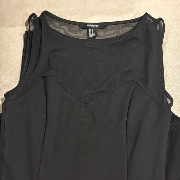 Forever 21 Black Sleeveless Mini Sheath Dress - Picture 4 of 5